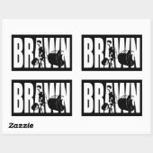 「重量挙げ」モチベーション – BRAWN 長方形シール (シート)