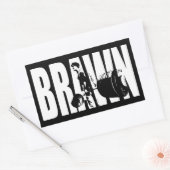 「重量挙げ」モチベーション – BRAWN 長方形シール (封筒)