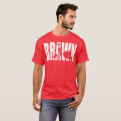 「重量挙げ」モチベーション – BRAWN Tシャツ (正面フル)