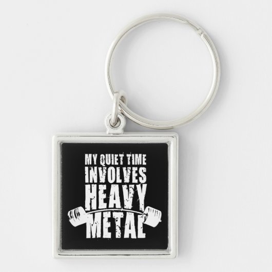 「重量挙げ」モチベーション – Heavy Metal キーホルダー (正面)