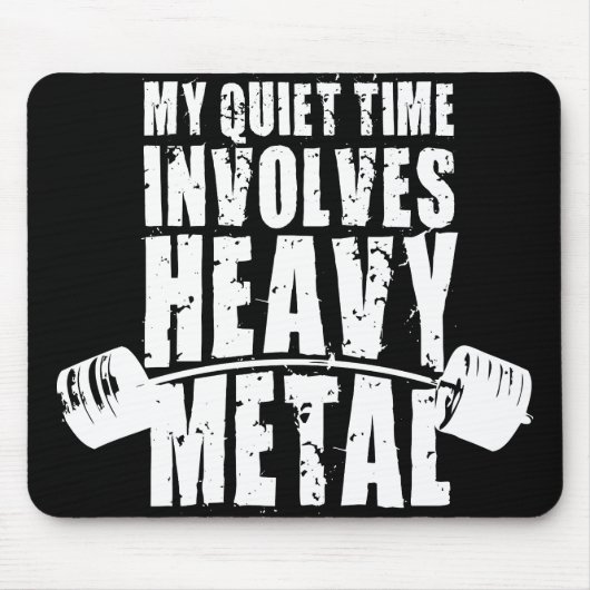 「重量挙げ」モチベーション – Heavy Metal マウスパッド (正面)