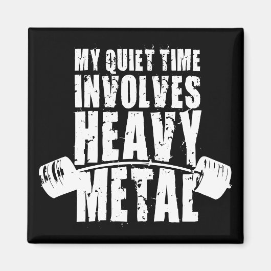 「重量挙げ」モチベーション – Heavy Metal マグネット (正面)
