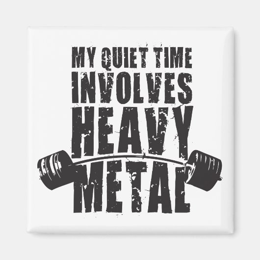 「重量挙げ」モチベーション – Heavy Metal マグネット (正面)