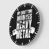 「重量挙げ」モチベーション – Heavy Metal ラージ壁時計 (傾斜)