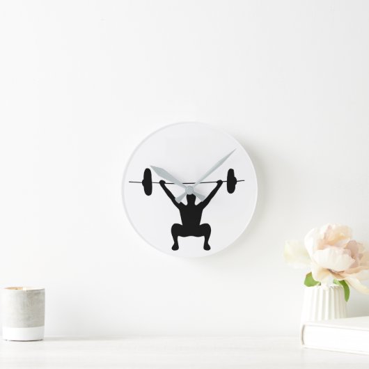 重量挙げ ラウンド壁時計 (ホーム)