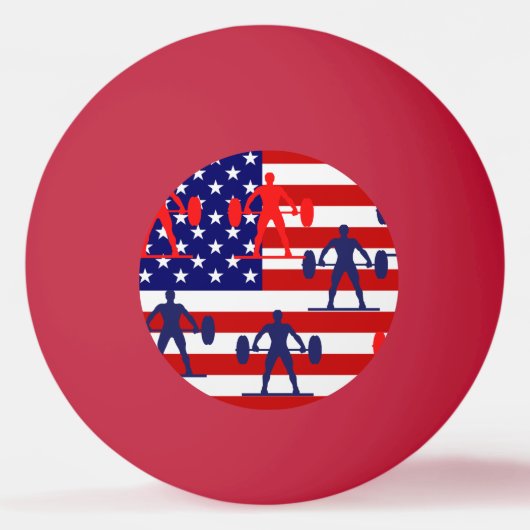 重量挙げ 卓球ボール (正面)