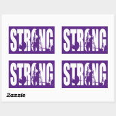 「重量挙げ」女性のモチベーション – STRONG 長方形シール (シート)