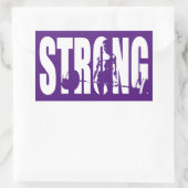 「重量挙げ」女性のモチベーション – STRONG 長方形シール (バッグ)