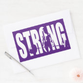 「重量挙げ」女性のモチベーション – STRONG 長方形シール (封筒)