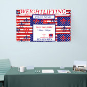 重量挙げ 横断幕 (トレードショー)