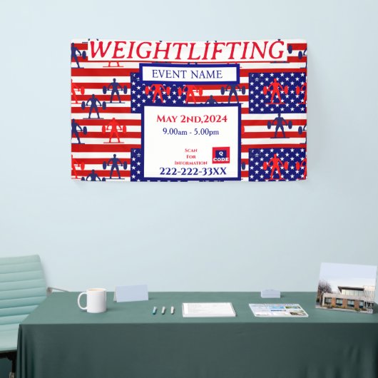 重量挙げ 横断幕 (トレードショー)