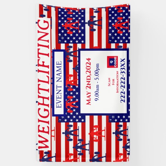 重量挙げ 横断幕 (縦)