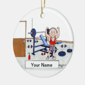 重量挙げ – 男性 セラミックオーナメント (左)