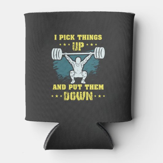 重量挙げ – 私は物事を拾う 缶クーラー (正面)