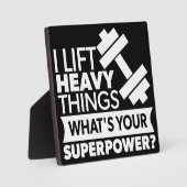 重量挙げ – 重量物を持ち上げる – SuperPower フォトプラーク (正面)