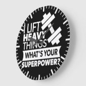 重量挙げ – 重量物を持ち上げる – SuperPower ラージ壁時計 (傾斜)