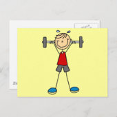 重量挙げTシャツとギフト ポストカード (正面/裏面)