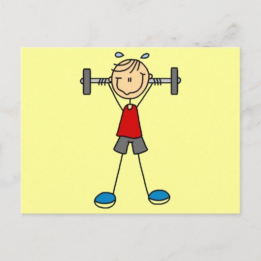 重量挙げTシャツとギフト ポストカード (正面)