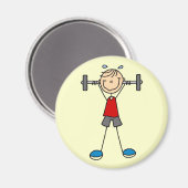 重量挙げTシャツとギフト マグネット (正面/裏面)