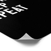 重量挙クール挙クライオセラピースリープリピートおもしろい ポスター (角)