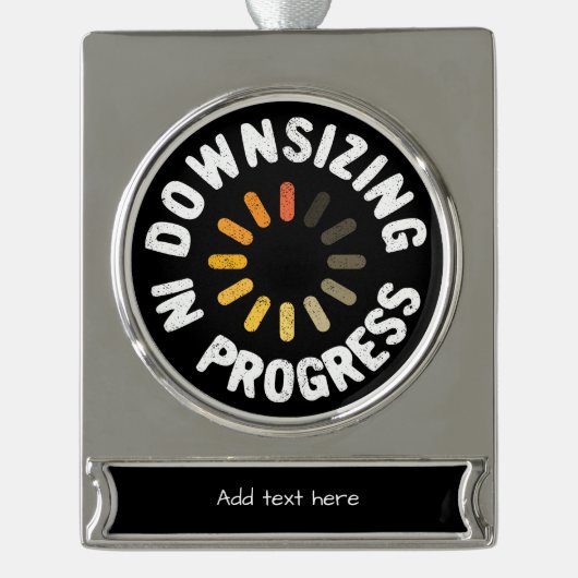 重量損失エクササイズガッドウィンタークリスマスホリデー シルバープレートバナーオーナメント (正面)