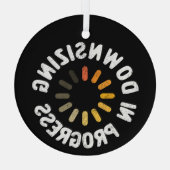 重量損失処理計画の縮小の進行中 ガラスオーナメント (裏面)