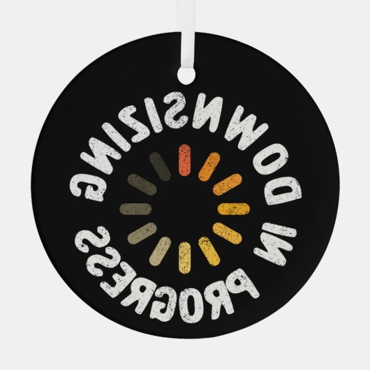 重量損失処理計画の縮小の進行中 ガラスオーナメント (裏面)