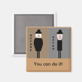 重量損失勇気付けられる磁石 マグネット (正面/裏面)