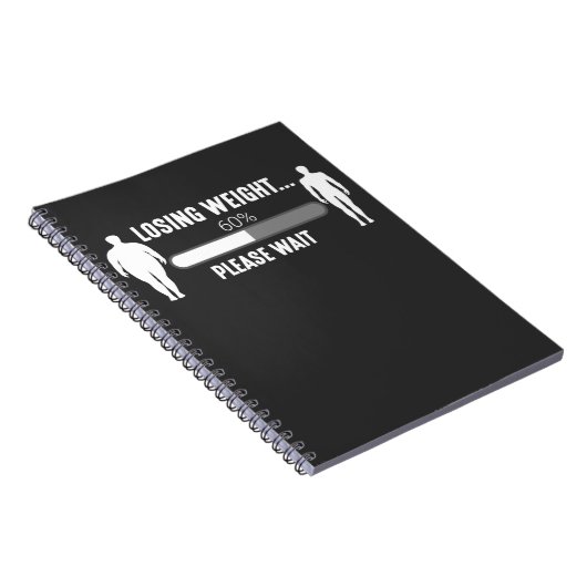 重量損失過体重フィットネスダイエット動機 ノートブック (右側)