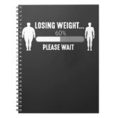 重量損失過体重フィットネスダイエット動機 ノートブック (正面)