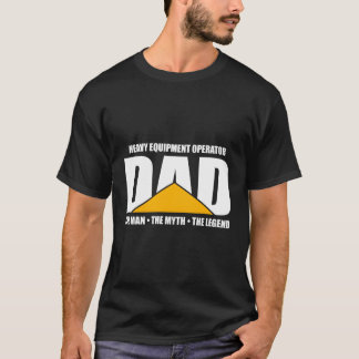 重量機器操作者パパTシャツ掘削機ブル Tシャツ