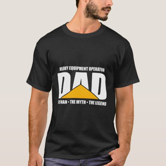 重量機器操作者パパTシャツ掘削機ブル Tシャツ (正面)