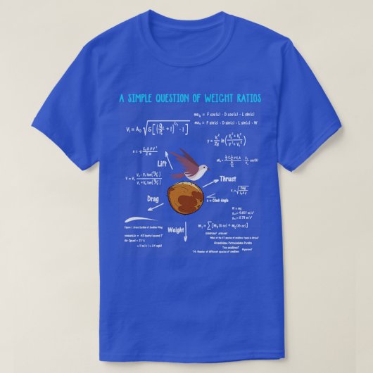 重量比シンプルの数学のおもしろい質問 Tシャツ (デザイン正面)