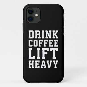 重量物を持ち上げ、コーヒーを飲む – ジおもしろいムやる気を起こさせる iPhone 11 ケース