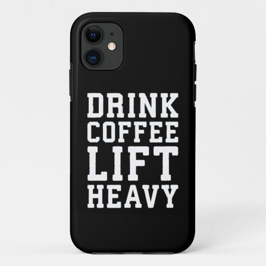 重量物を持ち上げ、コーヒーを飲む – ジおもしろいムやる気を起こさせる Case-Mate iPhoneケース (裏面)
