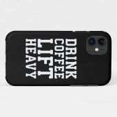 重量物を持ち上げ、コーヒーを飲む – ジおもしろいムやる気を起こさせる Case-Mate iPhoneケース (裏面(横))