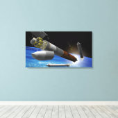 重量物ロケットのアーティスト表現 キャンバスプリント (インサイチュ (ウッドフロア))