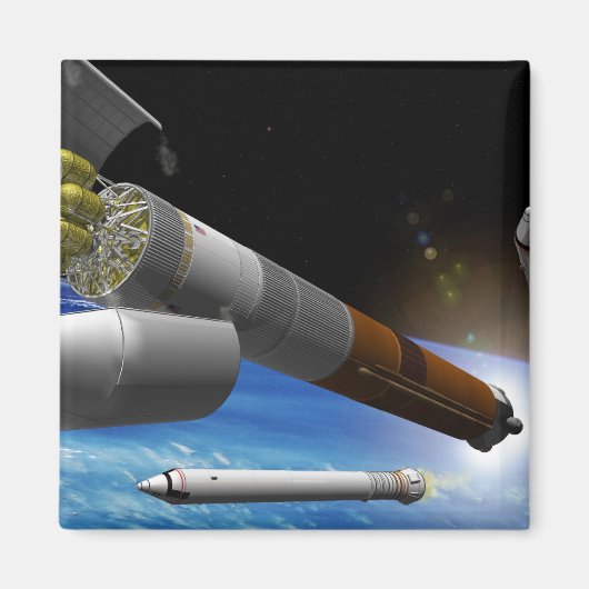 重量物ロケットのアーティスト表現 マグネット (正面)