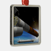 重量物ロケットのアーティスト表現 メタルオーナメント (右)