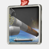 重量物ロケットのアーティスト表現 メタルオーナメント (左)