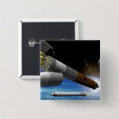 重量物ロケットのアーティスト表現 缶バッジ (正面&裏面)