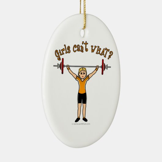 重量物引上げ(ブロンド) セラミックオーナメント (右)