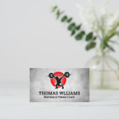 重量物引上げ | 健康フィットネス | パーソナルトレーナー 名刺 (スタンド正面)