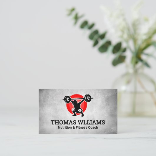 重量物引上げ | 健康フィットネス | パーソナルトレーナー 名刺 (スタンド正面)