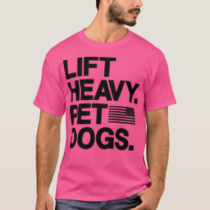 重量物用の重いペット犬のジムを持ち上げる Tシャツ