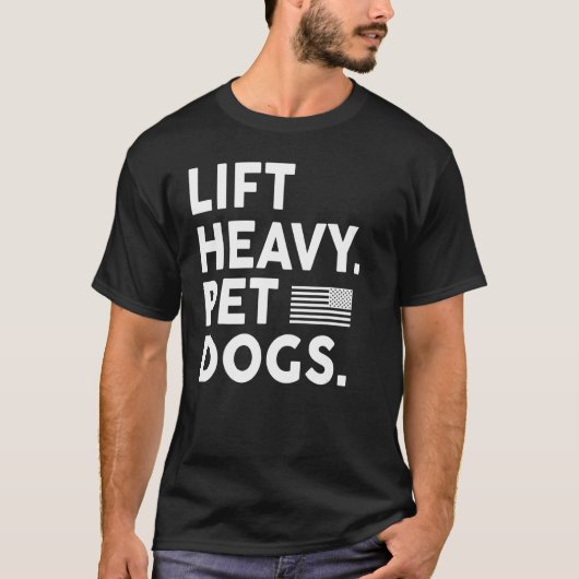 重量物用の重いペット犬のジムを持ち上げる Tシャツ (正面)
