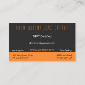 重量管理コーチディティシャン栄養士 名刺 (裏面)