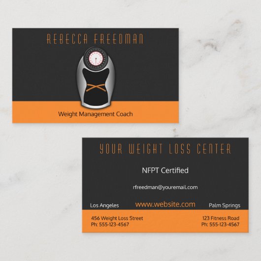 重量管理コーチディティシャン栄養士 名刺 (正面/裏面)