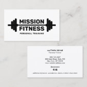 重量訓練パーソナルトレーナー白黒 名刺 (正面/裏面)