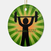 重量訓練フィットネスデザインオーナメント セラミックオーナメント (左)